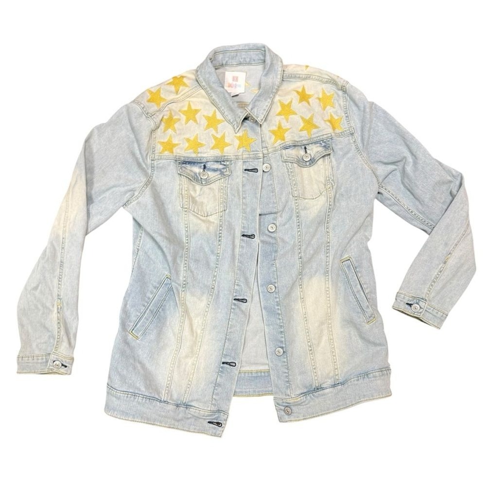 Lularoe Jaxson Star denim Jean Jacket NWT Size‎ XL